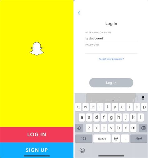 how to log in to snapchat without phone number or email