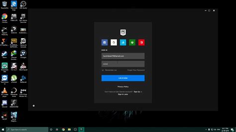 how to login to epic games launcher