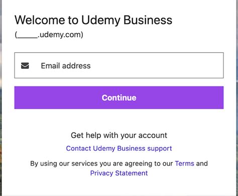 how to login to your udemy business account