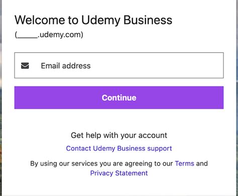 how to login udemy business account