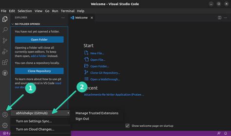 how to logout from github in visual studio code