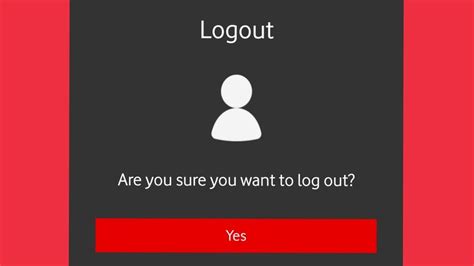 how to logout from my vodafone app