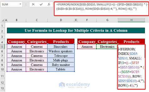 how to lookup multiple values in excel