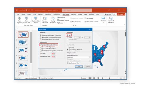 how to loop all slides in powerpoint