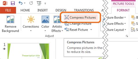 how to lower the size of a powerpoint