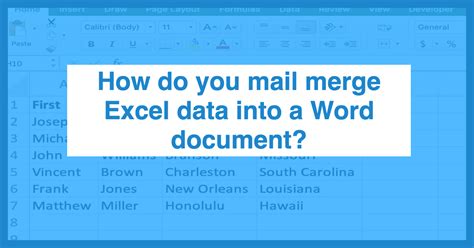 how to mail merge excel data into powerpoint