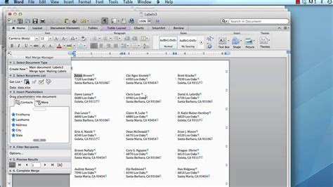 how to mail merge labels from excel on mac