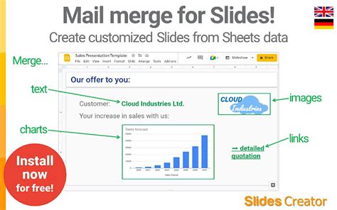 how to mail merge on google slides