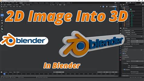 how to make 2d object 3d in blender
