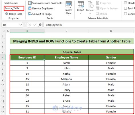 how to make 3 column table in excel