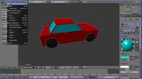 how to make 3d car in blender