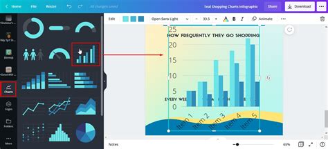 how to make 3d chart in canva