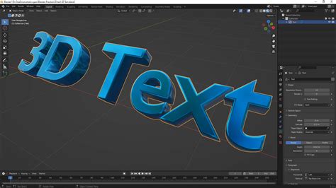 how to make 3d text animation in blender