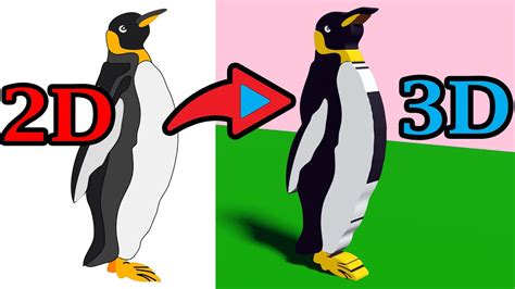 how to make a 2d shape 3d in blender