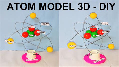 how to make a 3d atom model project