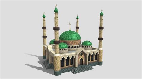 how to make a 3d mosque model