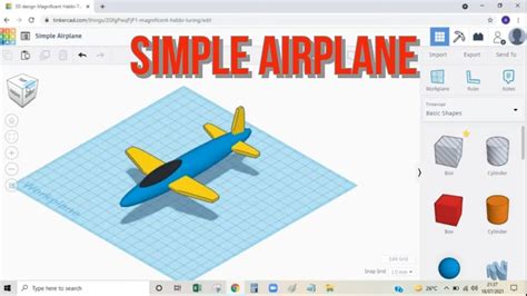 how to make a airplane in tinkercad