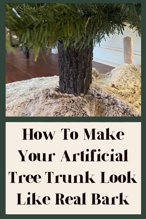 How To Make A Artificial Tree Trunk