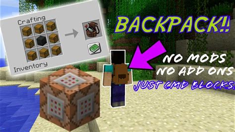 How To Make A Backpack With Command Blocks