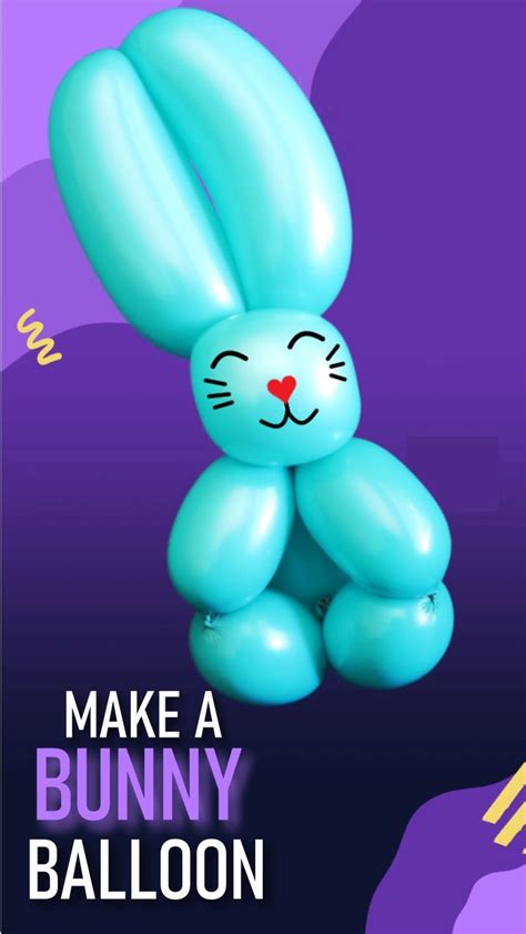 how to make a balloon bunny step by step