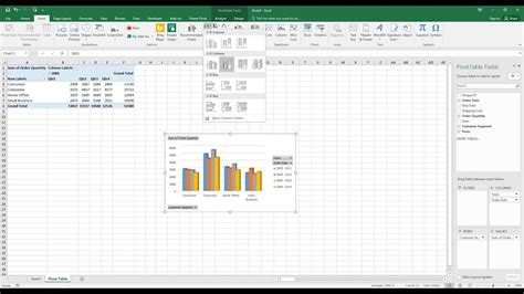 how to make a bar graph from a pivot table in excel