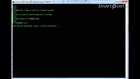 how to make a batch script wait