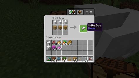 How To Make A Bed In Minecraft With A Crafting Table