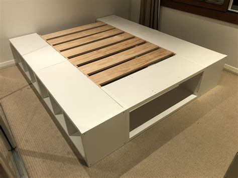 how to make a bed out of kallax units