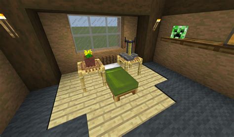 how to make a bed side table in minecraft