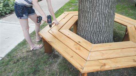 How To Make A Bench Around A Tree Trunk