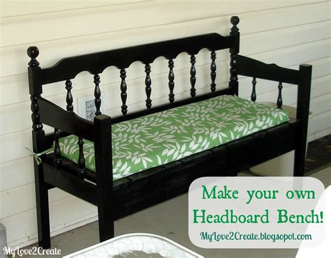 How to make a bench from an end table and headboard