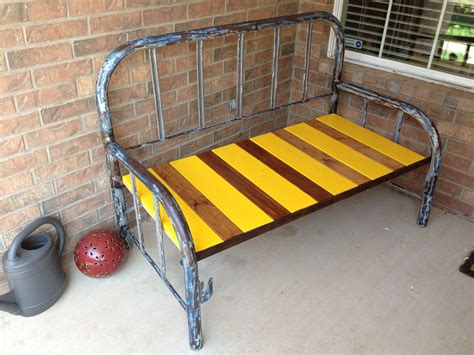 How To Make A Bench From An Old Bed Frame