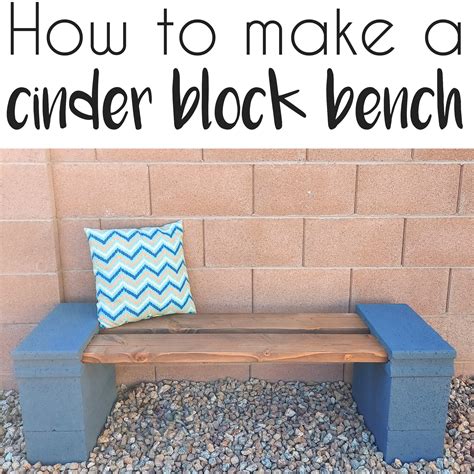 How To Make A Cinder Block Bench