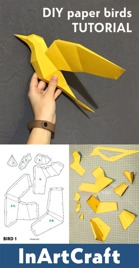 how to make a bird model with paper