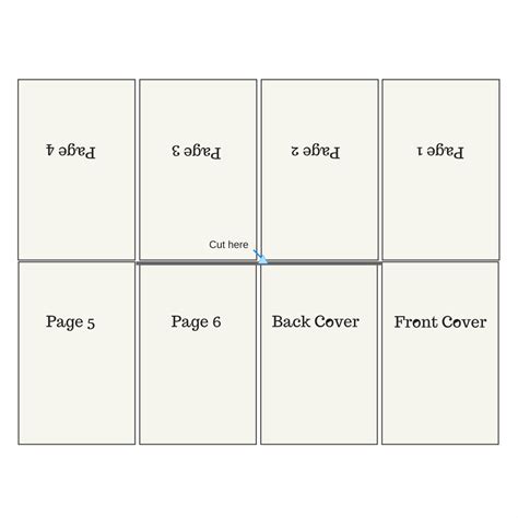 how to make a book folding template in word