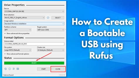 how to make a bootable usb for windows 10 with rufus