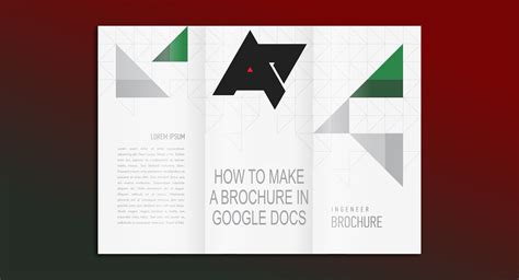 how to make a brochure layout on google docs