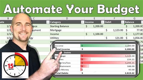 how to make a budget in excel youtube