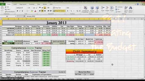 How To Make A Budget On Excel Youtube
