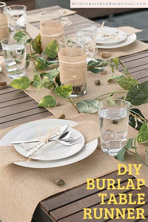 How To Make A Burlap Table Runner