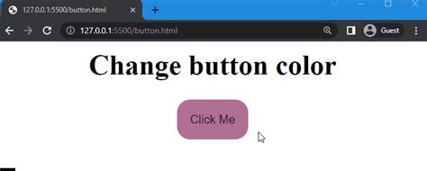 how to make a button change color on hover in html