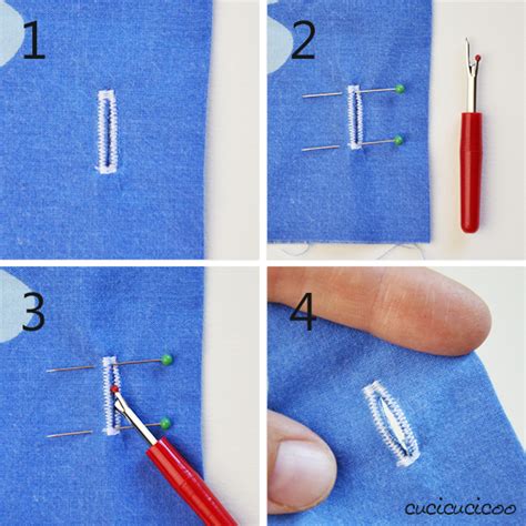 how to make a button hole without a machine