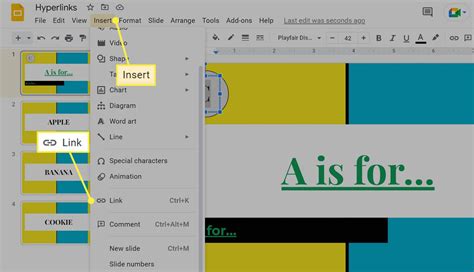 how to make a button that links to another slide in google slides