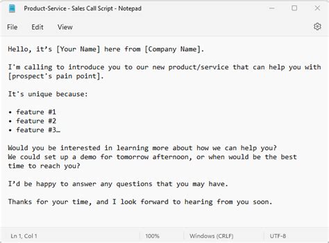 how to make a call script