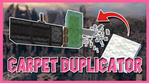 How To Make A Carpet Duplicator In Minecraft 1.17