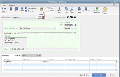 How To Make A Check In Quickbooks