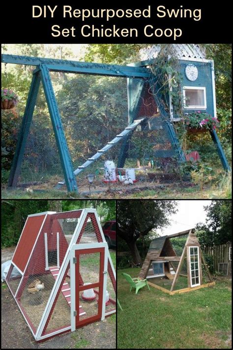 How To Make A Chicken Coop From A Swing Set