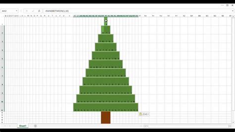 how to make a christmas tree chart in excel