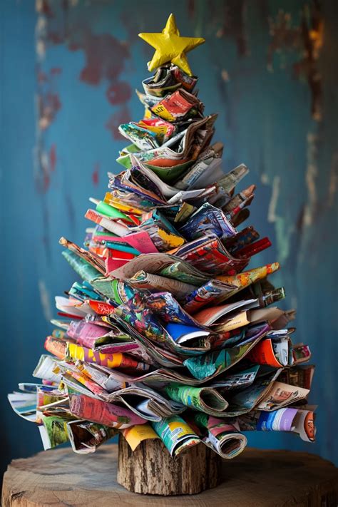 Make a miniature dress form Christmas tree using recycled