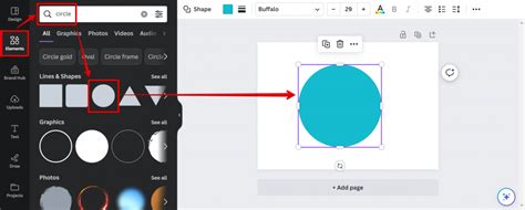 how to make a circle in canva